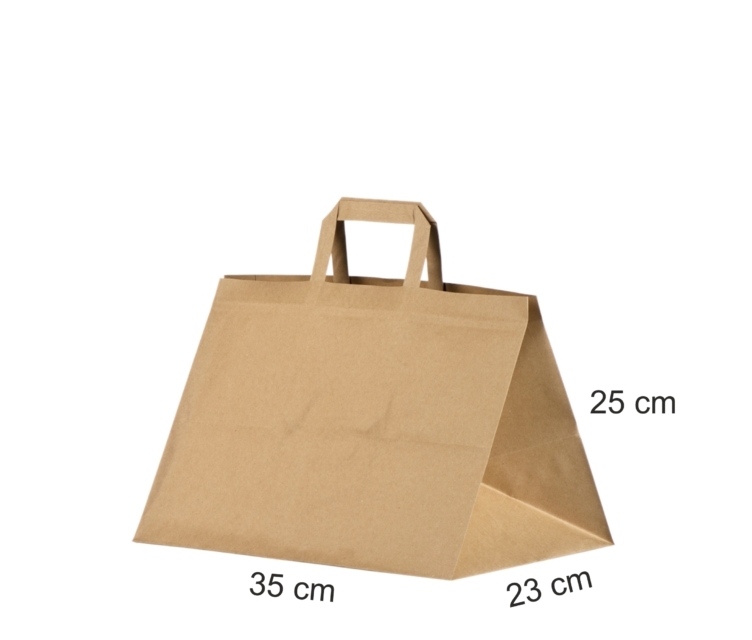 Pruun take away paberkott 35x23x25 cm
