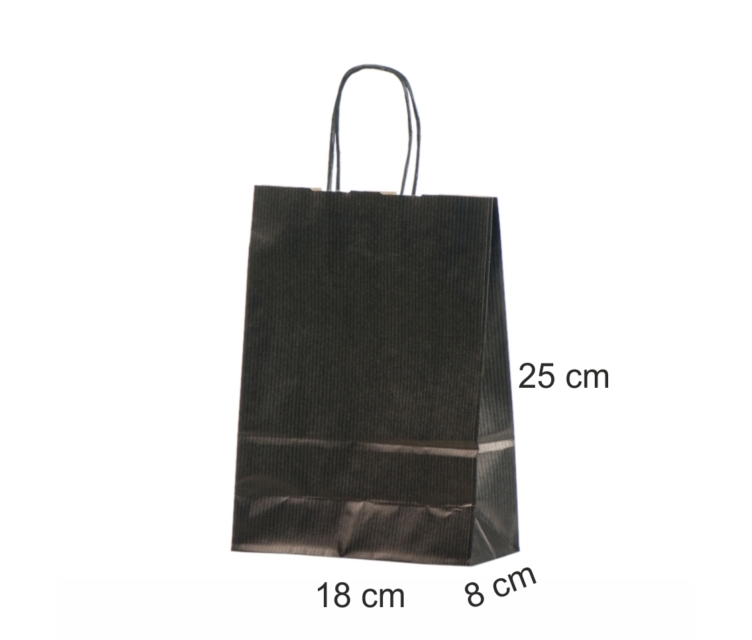 Musta värvi paberkotid.